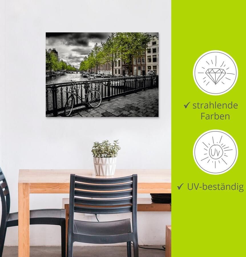 Artland Artprint Amsterdam Keizergracht II als artprint van aluminium artprint op linnen muursticker verschillende maten - Foto 2