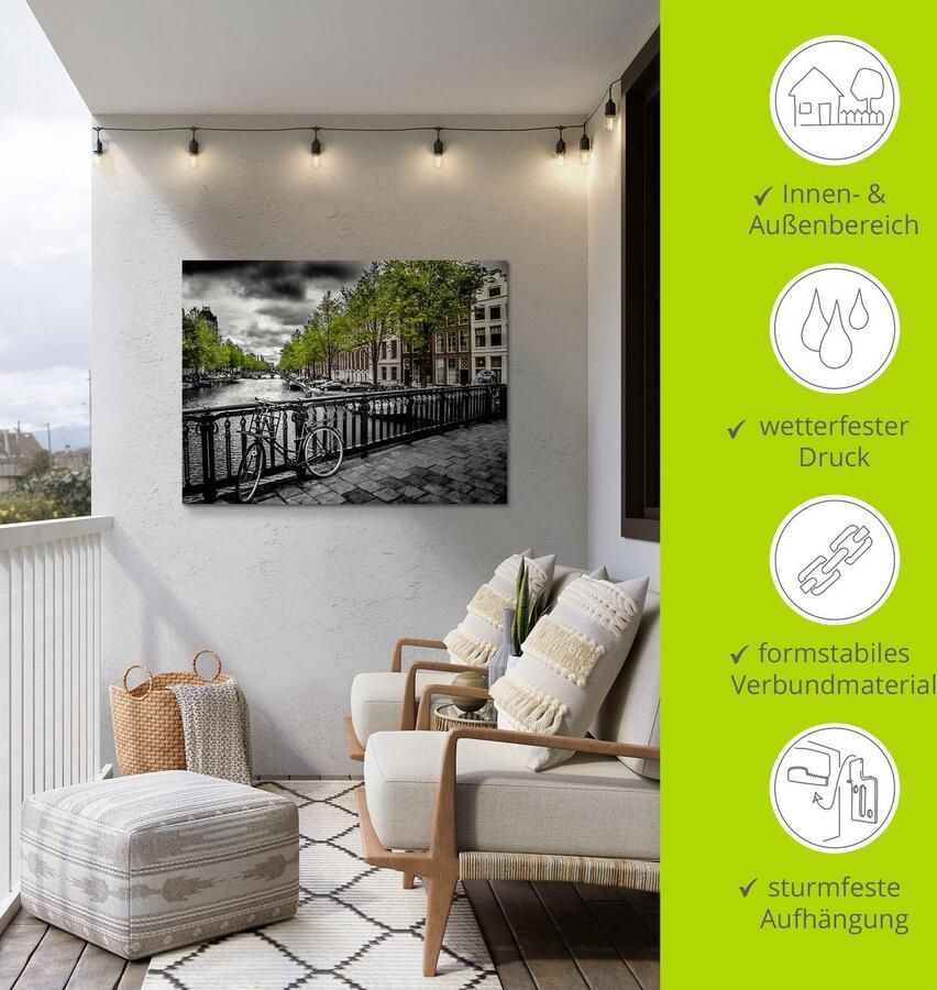 Artland Artprint Amsterdam Keizergracht II als artprint van aluminium artprint op linnen muursticker verschillende maten - Foto 3