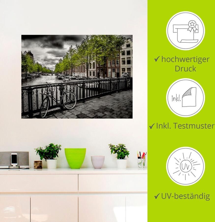 Artland Artprint Amsterdam Keizergracht II als artprint van aluminium artprint op linnen muursticker verschillende maten - Foto 2