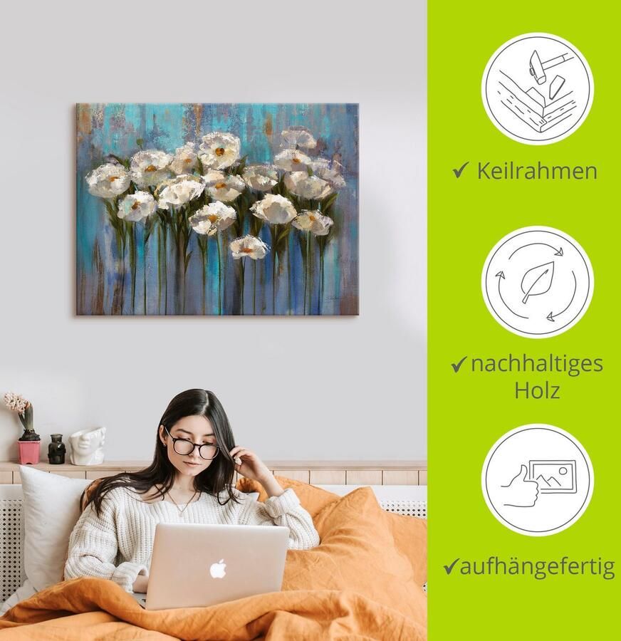 Artland Artprint Anemonen aan het meer als artprint op linnen poster in verschillende formaten maten