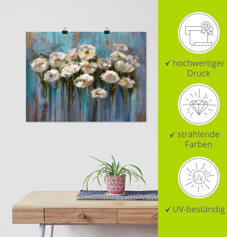 Artland Artprint Anemonen aan het meer als artprint op linnen poster in verschillende formaten maten - Foto 3