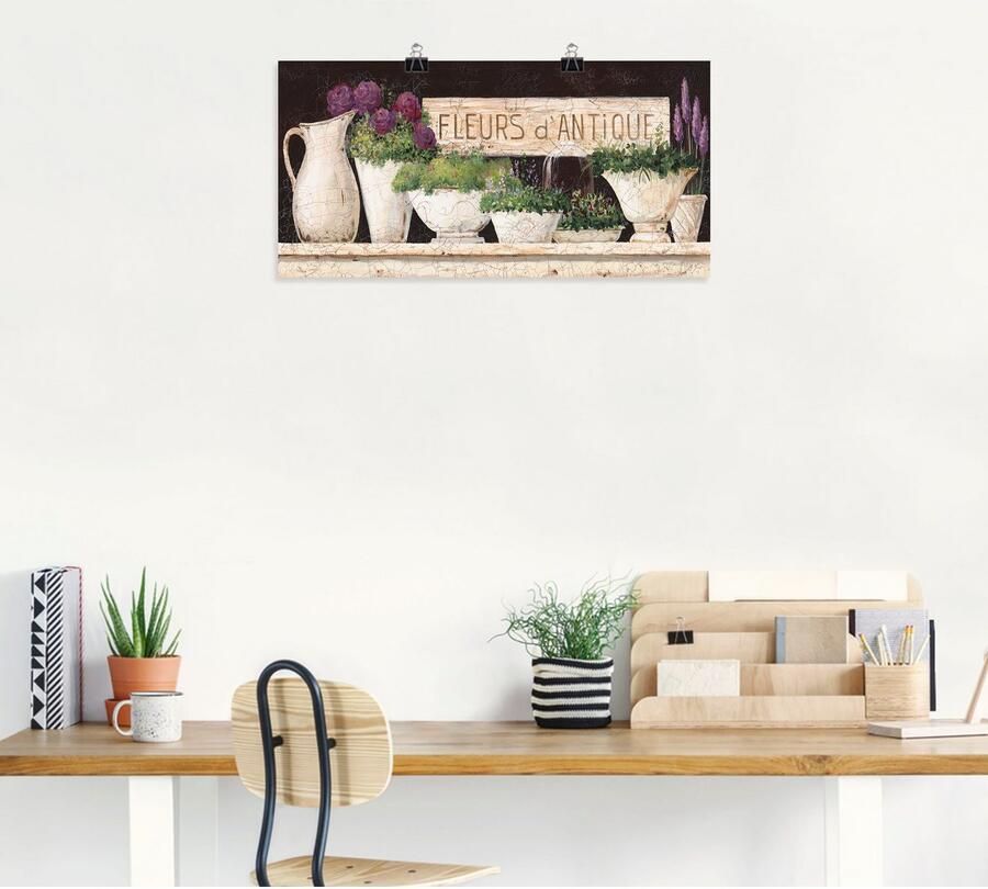 Artland Artprint Antieke bloemen als artprint van aluminium artprint voor buiten artprint op linnen poster muursticker - Foto 6