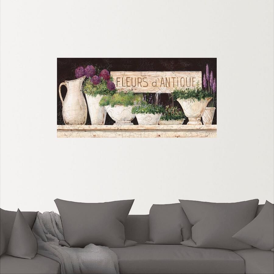 Artland Artprint Antieke bloemen als artprint van aluminium artprint voor buiten artprint op linnen poster muursticker - Foto 2