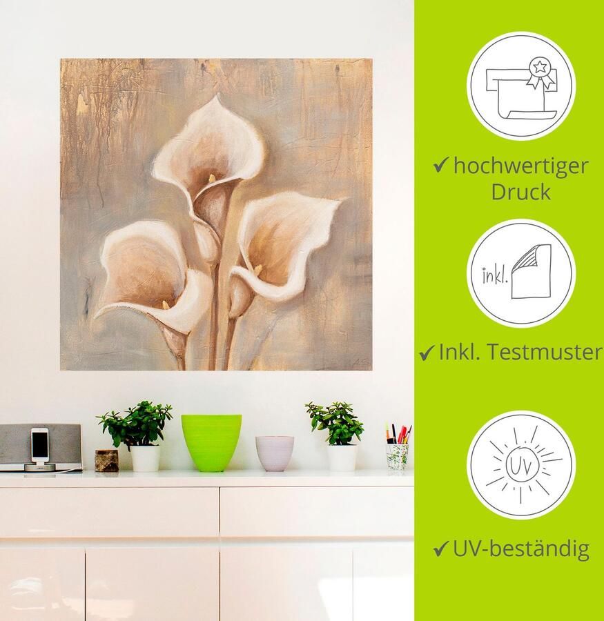 Artland Artprint Antieke bloemen als artprint van aluminium artprint voor buiten artprint op linnen poster muursticker - Foto 3