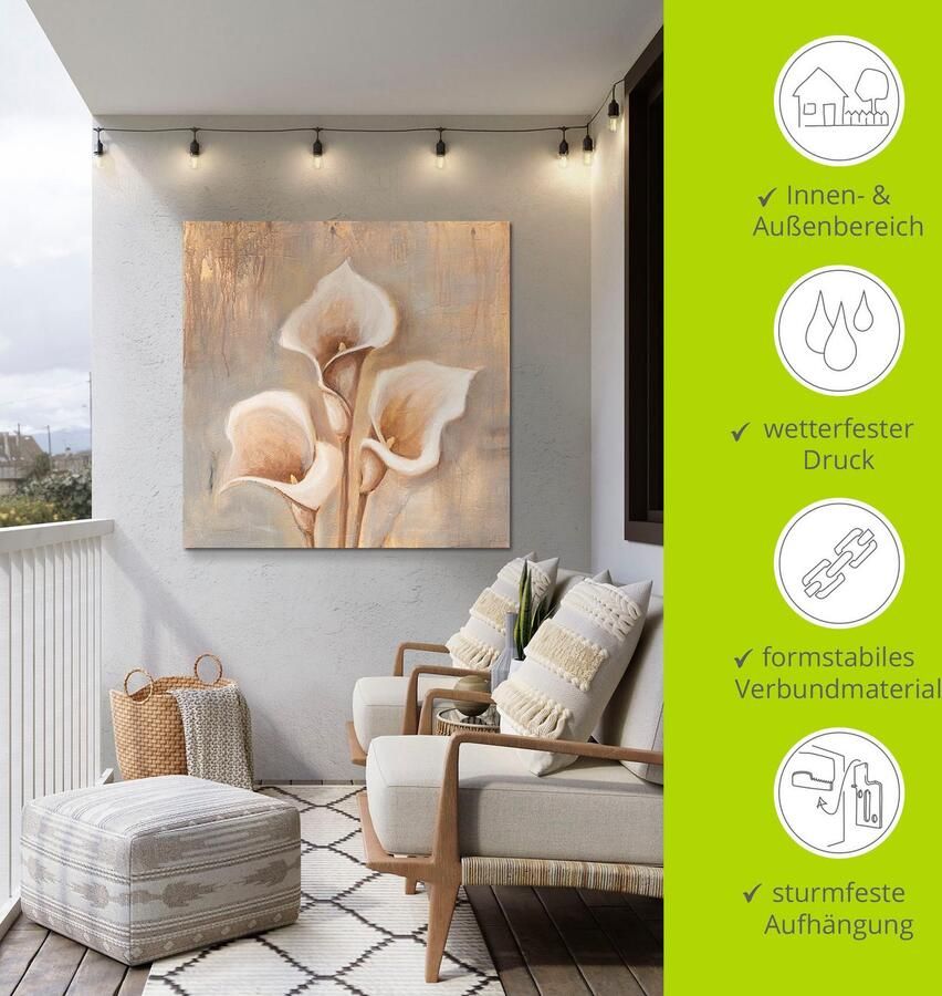 Artland Artprint Antieke bloemen als artprint van aluminium artprint voor buiten artprint op linnen poster muursticker - Foto 4