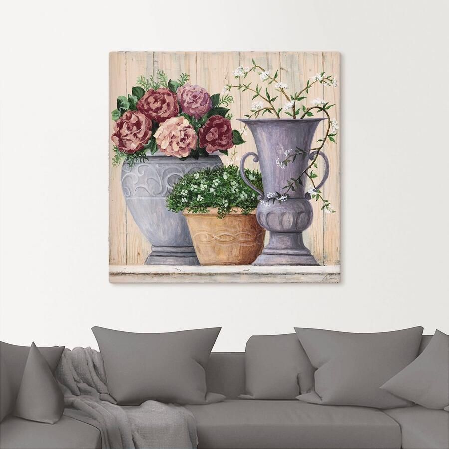 Artland Artprint op linnen Antieke bloemen_licht - Foto 2