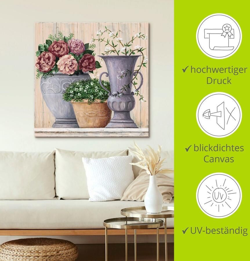 Artland Artprint Antieke bloemen_licht als artprint van aluminium artprint voor buiten artprint op linnen poster muursticker - Foto 4