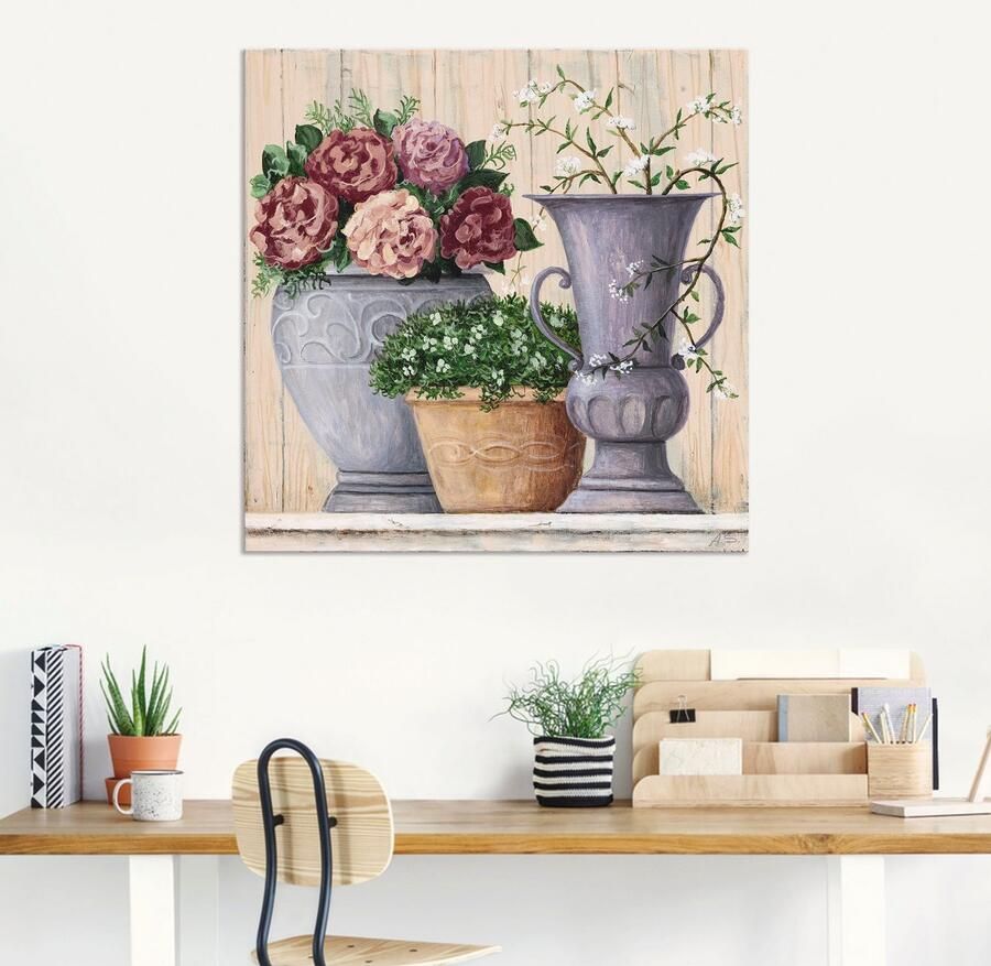 Artland Artprint Antieke bloemen_licht als artprint van aluminium artprint voor buiten artprint op linnen poster muursticker - Foto 3