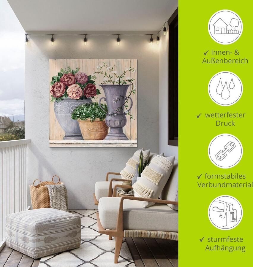 Artland Artprint Antieke bloemen_licht als artprint van aluminium artprint voor buiten artprint op linnen poster muursticker - Foto 5