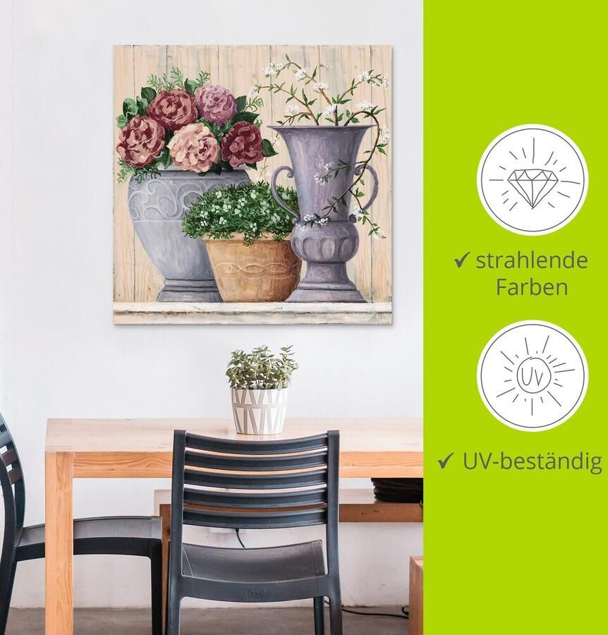 Artland Artprint Antieke bloemen_licht als artprint van aluminium artprint voor buiten artprint op linnen poster muursticker - Foto 4