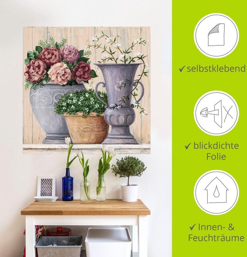 Artland Artprint Antieke bloemen_licht als artprint van aluminium artprint voor buiten artprint op linnen poster muursticker - Foto 4