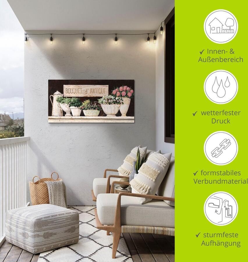 Artland Artprint Antieke boeketten als artprint van aluminium artprint op linnen muursticker verschillende maten - Foto 4