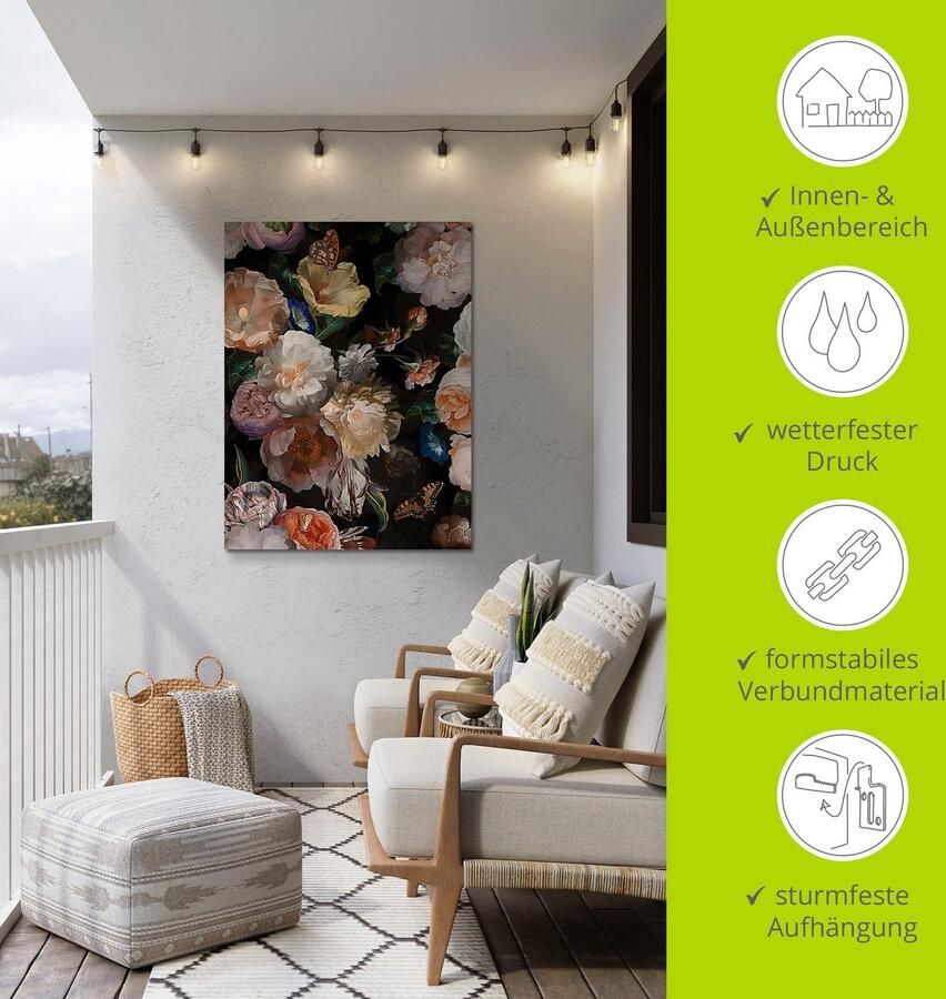 Artland Artprint Antieke Hollandse bloemen als artprint van aluminium artprint voor buiten artprint op linnen poster muursticker - Foto 5