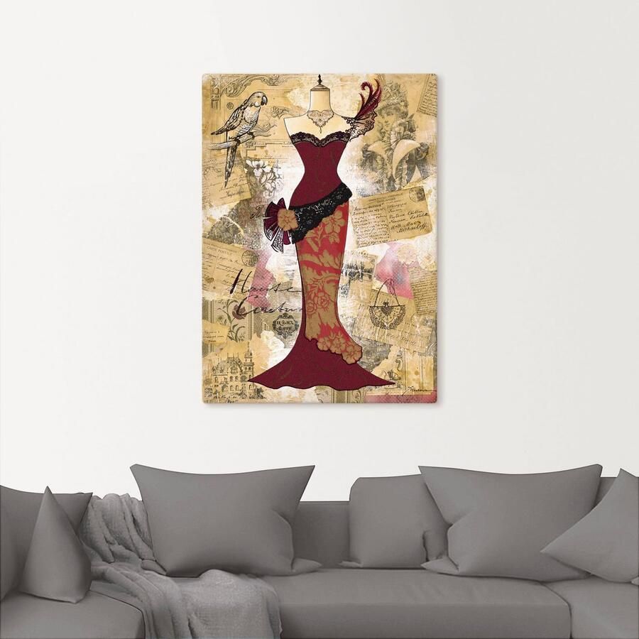 Artland Artprint Antieke jurk collage als artprint van aluminium artprint voor buiten artprint op linnen poster in verschillende maten. maten - Foto 2