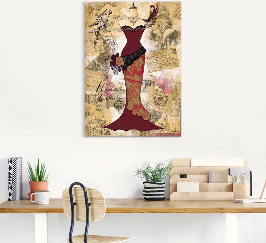 Artland Artprint Antieke jurk collage als artprint van aluminium artprint voor buiten artprint op linnen poster in verschillende maten. maten - Foto 5