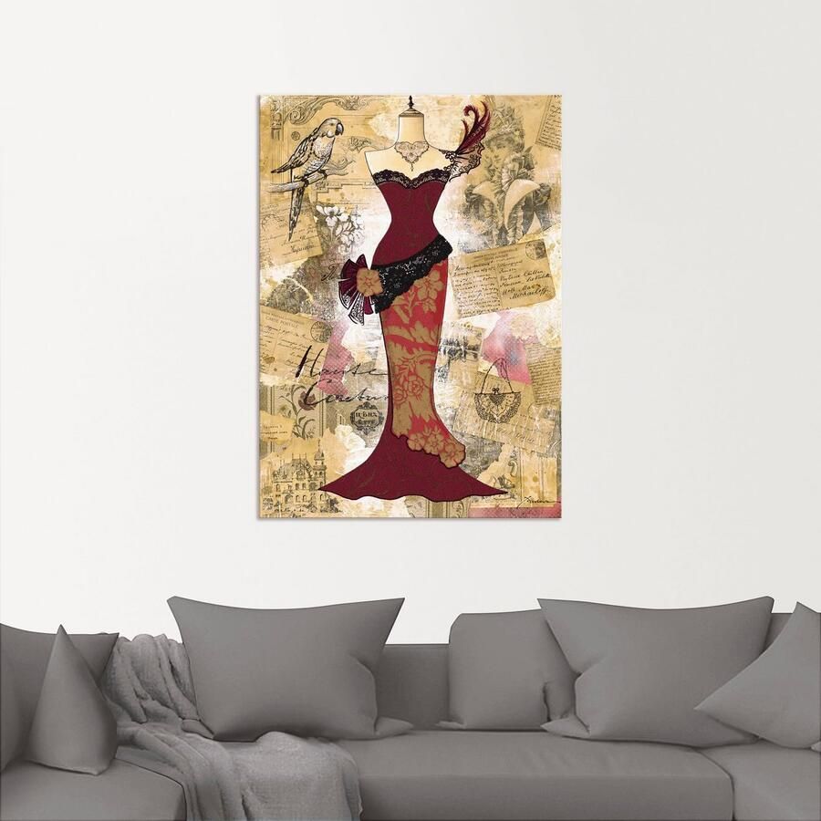 Artland Artprint Antieke jurk collage als artprint van aluminium artprint voor buiten artprint op linnen poster in verschillende maten. maten