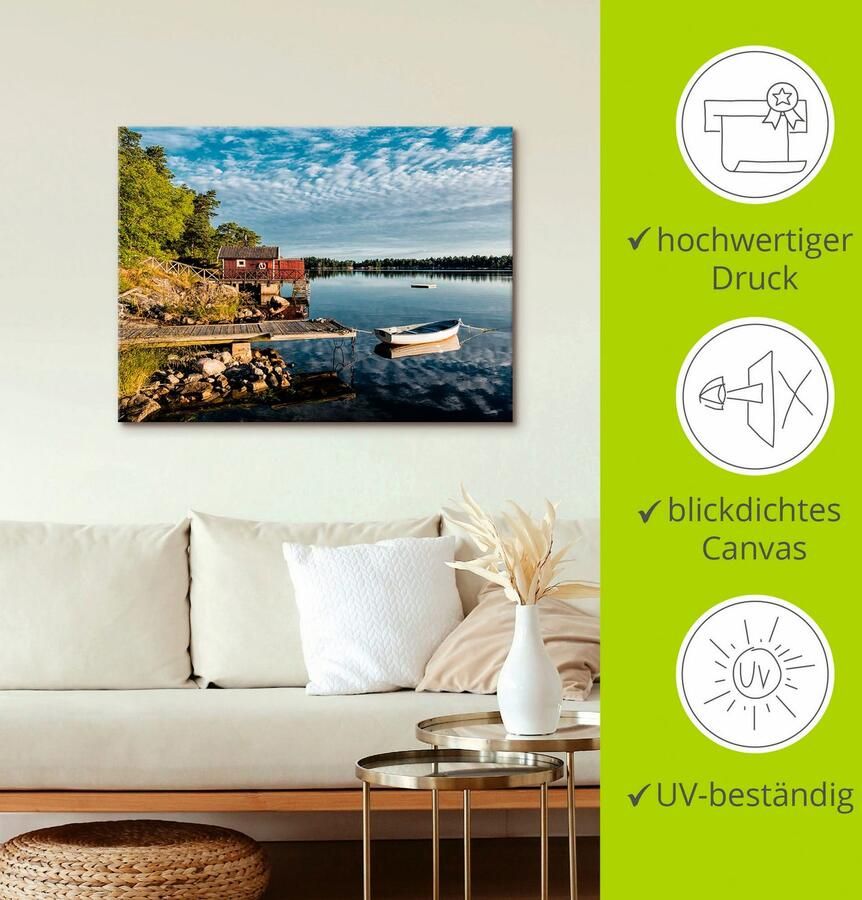 Artland Artprint Archipel Zweedse kust II als artprint op linnen poster in verschillende formaten maten - Foto 2