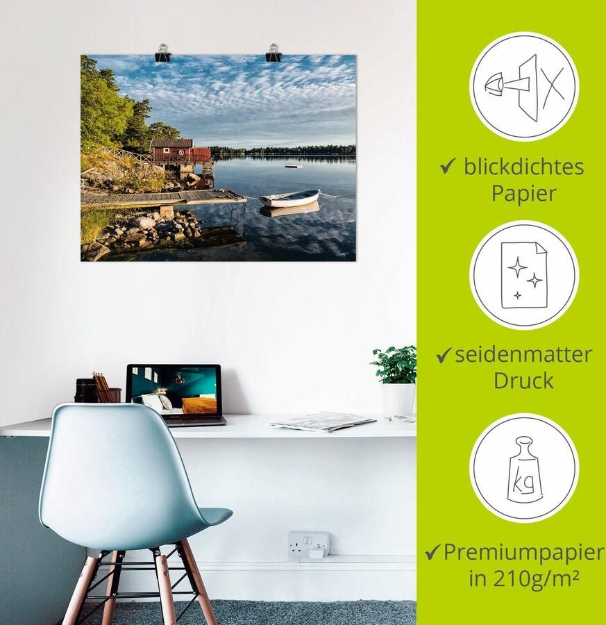 Artland Artprint Archipel Zweedse kust II als artprint op linnen poster in verschillende formaten maten - Foto 2