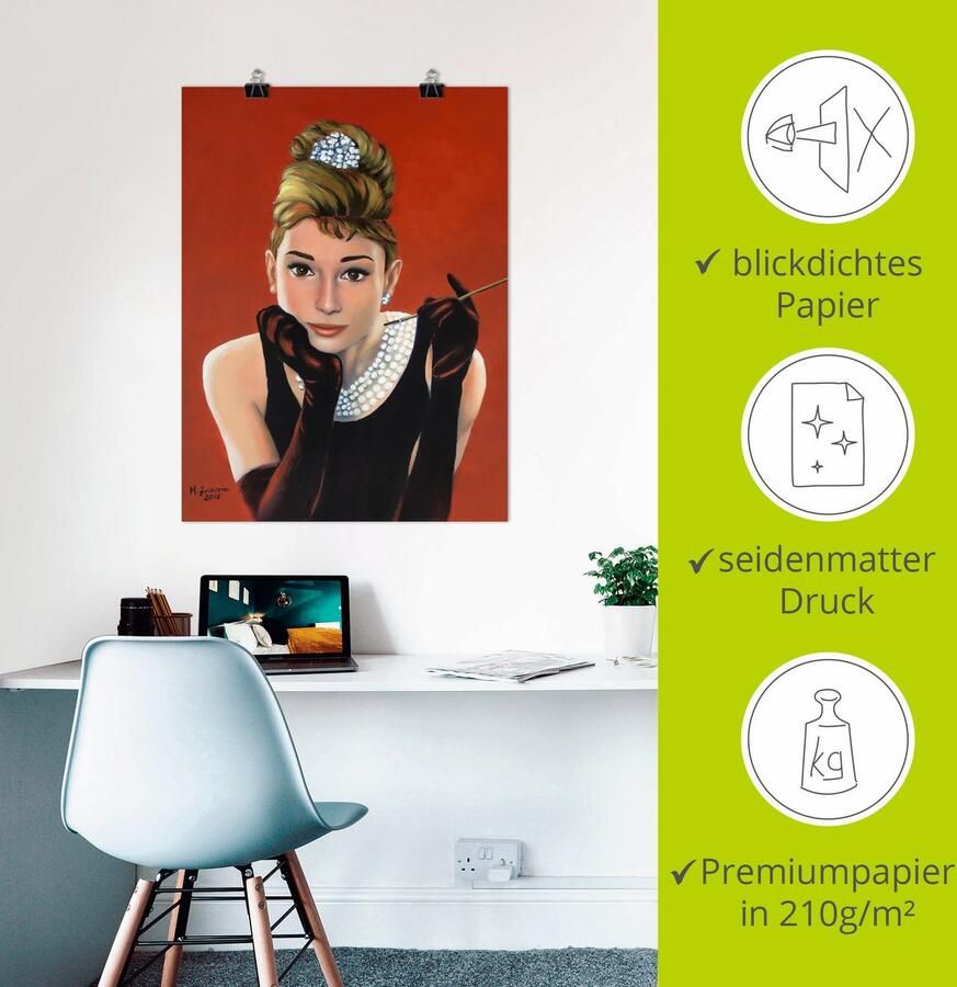 Artland Poster Audrey Hepburn portret - Foto 3