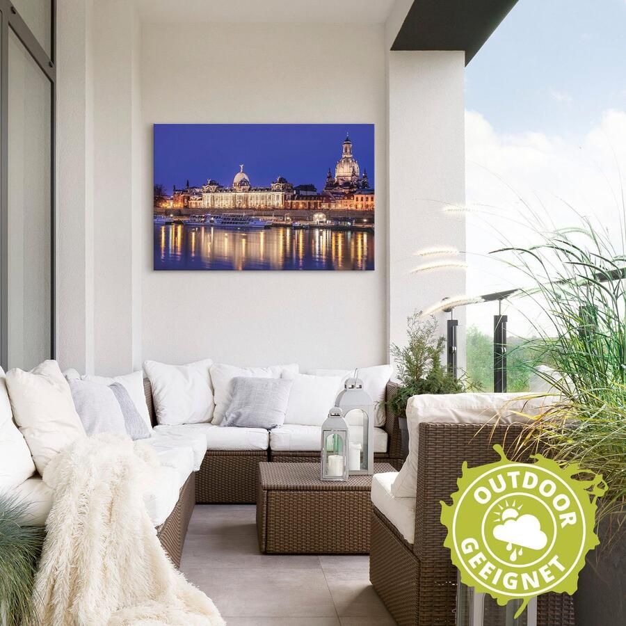 Artland Artprint Avond aan de Elbe in Dresden als artprint van aluminium artprint op linnen muursticker of poster in verschillende maten - Foto 2