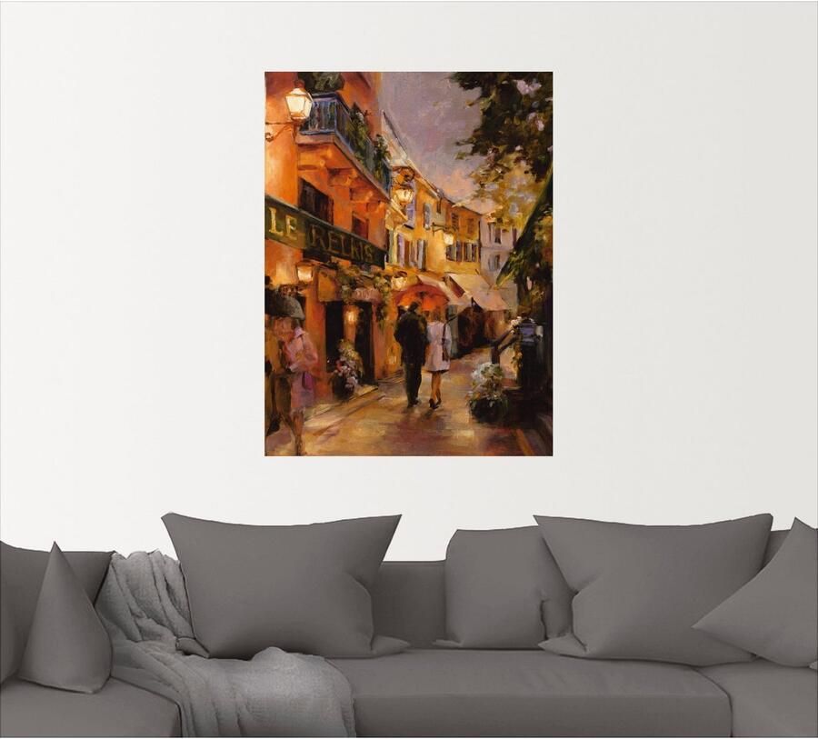 Artland Artprint Avond in Parijs I als artprint op linnen poster muursticker in verschillende maten - Foto 4