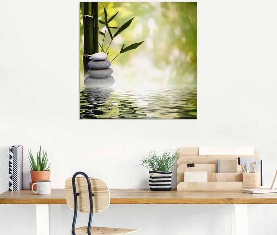Artland Artprint Aziatische spa stenen als artprint van aluminium artprint voor buiten artprint op linnen poster muursticker - Foto 5