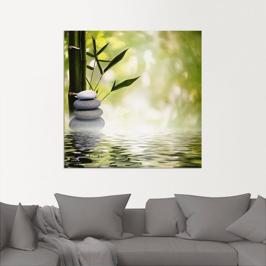 Artland Artprint Aziatische spa stenen als artprint van aluminium artprint voor buiten artprint op linnen poster muursticker - Foto 2