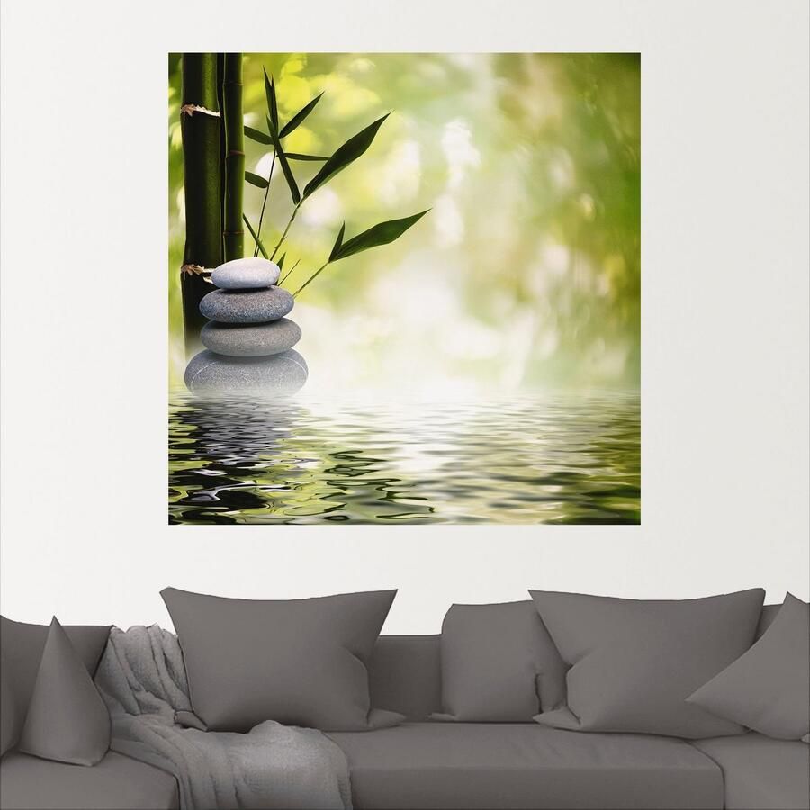 Artland Artprint Aziatische spa stenen als artprint van aluminium artprint voor buiten artprint op linnen poster muursticker - Foto 2