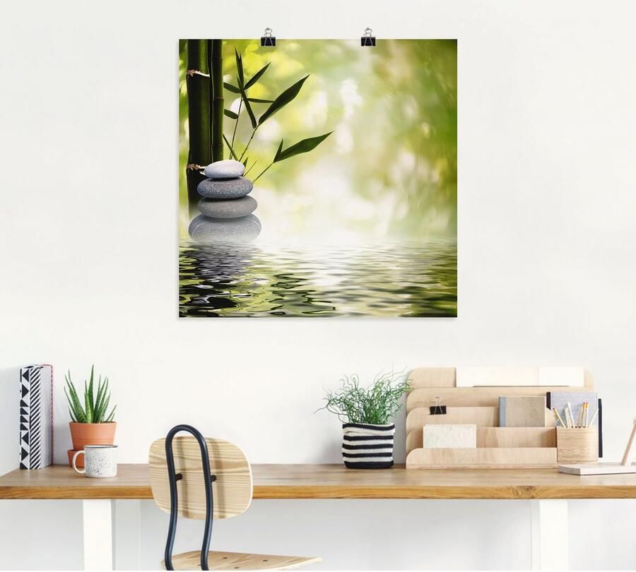 Artland Artprint Aziatische spa stenen als artprint van aluminium artprint voor buiten artprint op linnen poster muursticker - Foto 5