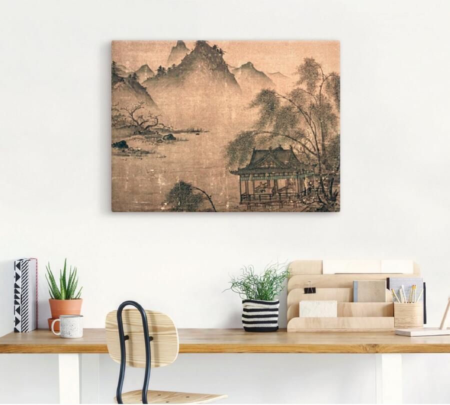 Artland Artprint op linnen Balustrade aan de waterkant - Foto 3