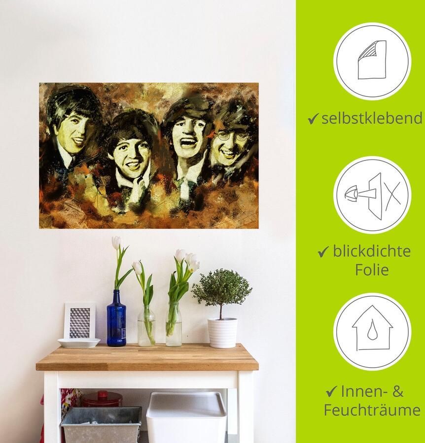 Artland Artprint Beatles als artprint op linnen muursticker in verschillende maten - Foto 4