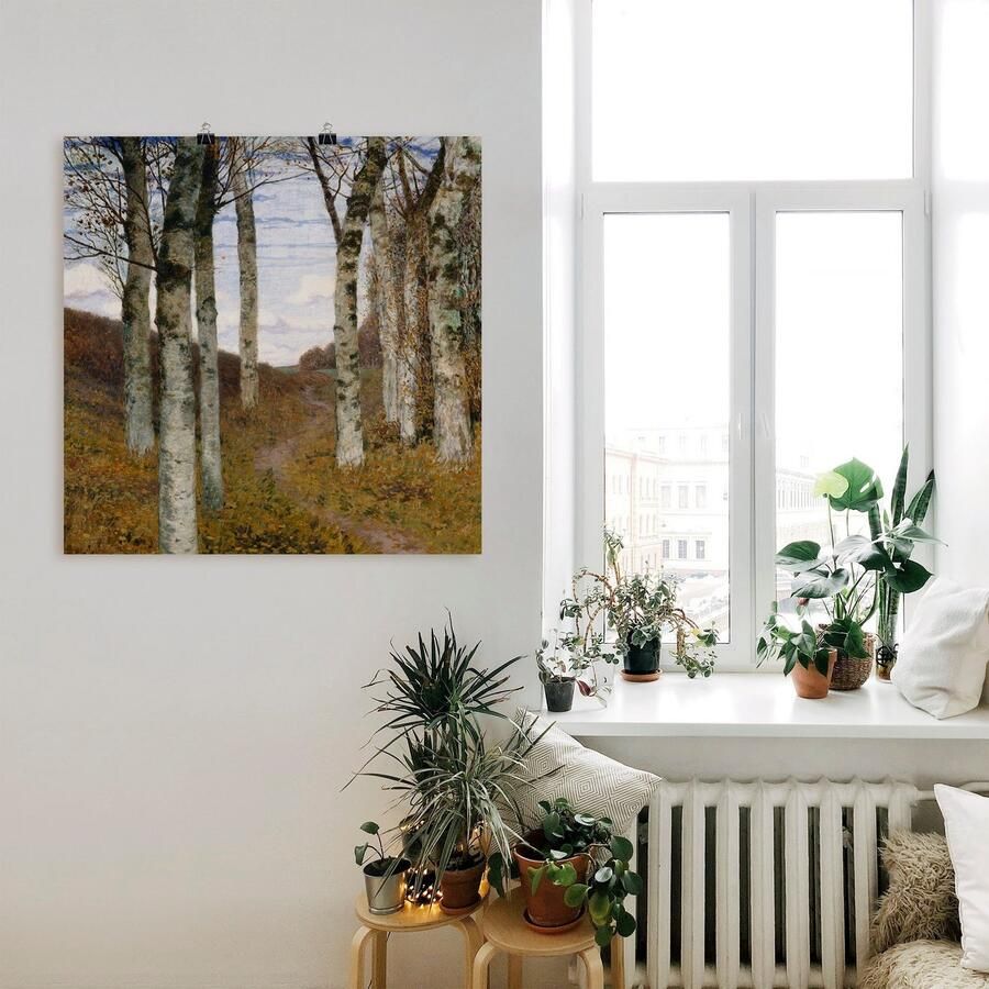 Artland Artprint Berken in de herfst. Ca. 1898 als artprint van aluminium artprint op linnen muursticker of poster in verschillende maten