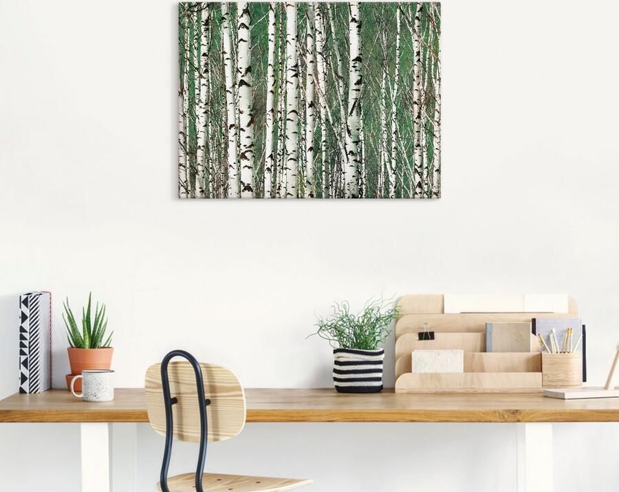 Artland Artprint Berkenbos bomen als artprint op linnen muursticker in verschillende maten - Foto 5