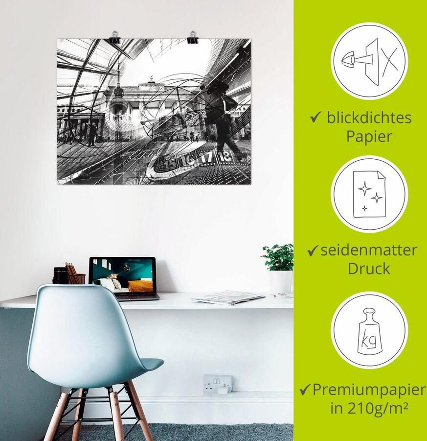 Artland Artprint Berlijn Skyline I als poster in verschillende formaten maten - Foto 2