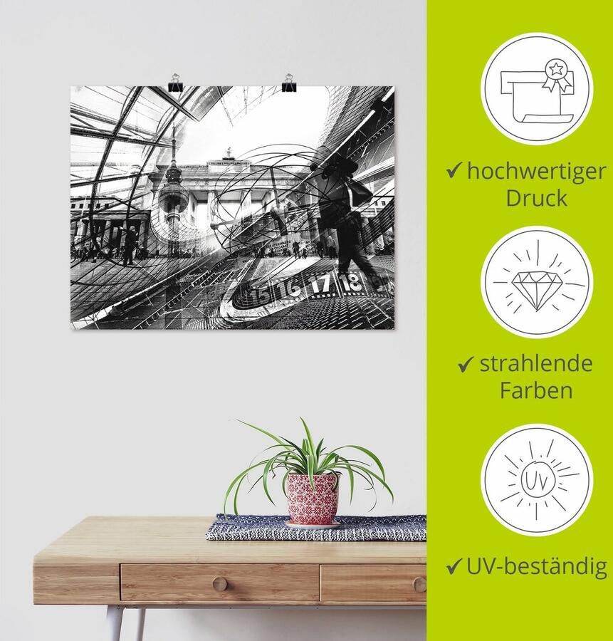 Artland Artprint Berlijn Skyline I als poster in verschillende formaten maten - Foto 3