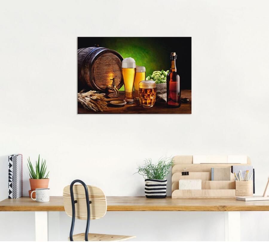 Artland Artprint Bier stilleven als artprint van aluminium artprint op linnen muursticker of poster in verschillende maten - Foto 6