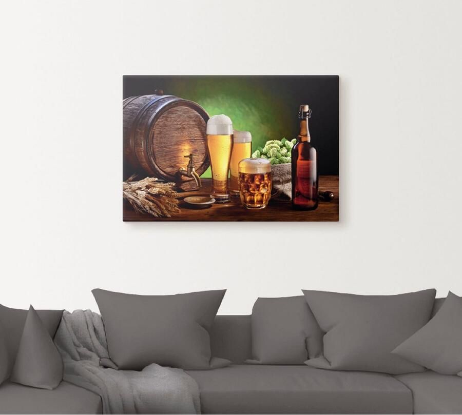 Artland Artprint Bier stilleven als artprint van aluminium artprint op linnen muursticker of poster in verschillende maten - Foto 5