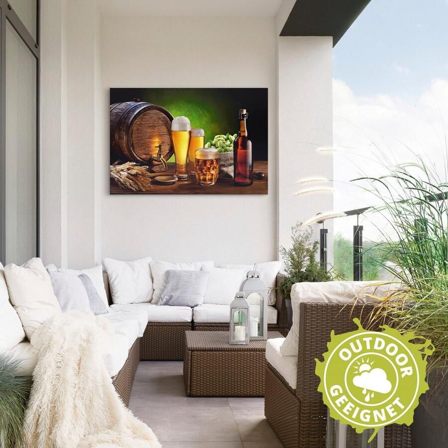 Artland Artprint Bier stilleven als artprint van aluminium artprint op linnen muursticker of poster in verschillende maten - Foto 2