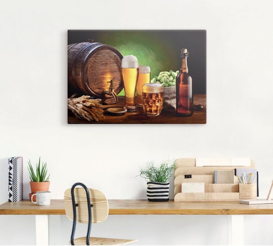Artland Artprint Bier stilleven als artprint van aluminium artprint op linnen muursticker of poster in verschillende maten - Foto 4