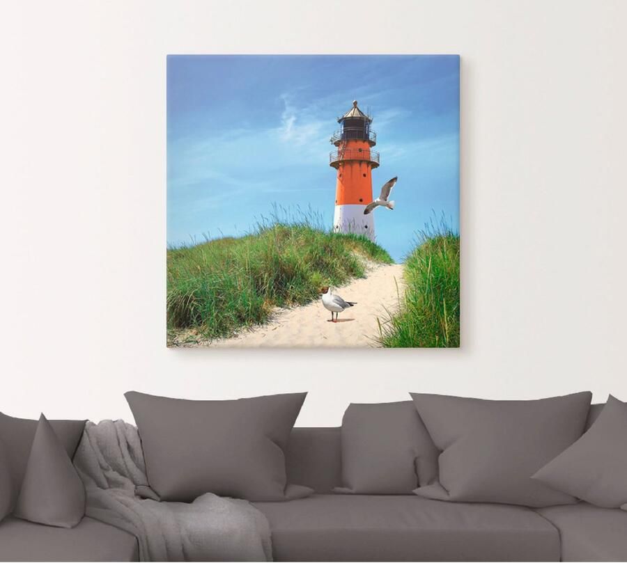 Artland Artprint Bij de vuurtoren als artprint op linnen muursticker in verschillende maten - Foto 4