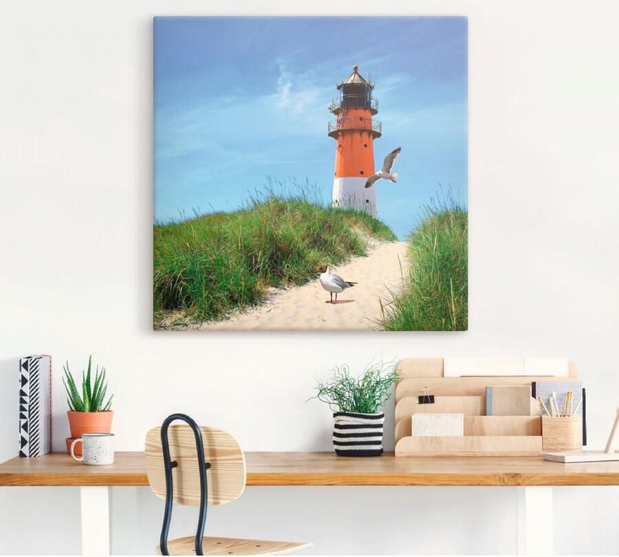 Artland Artprint Bij de vuurtoren als artprint op linnen muursticker in verschillende maten - Foto 3