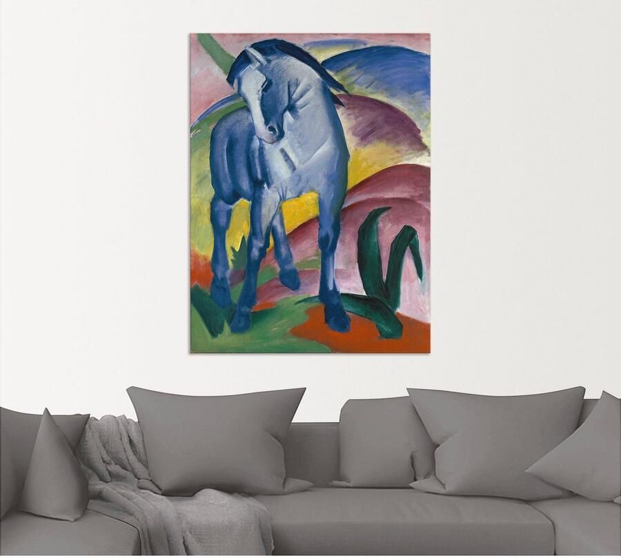 Artland Artprint Blauw paard I. 1911. als artprint van aluminium artprint voor buiten artprint op linnen poster muursticker - Foto 5