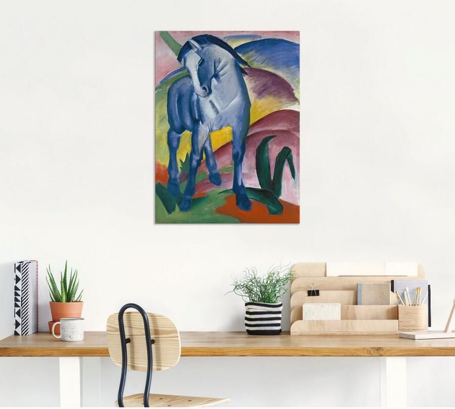 Artland Artprint Blauw paard I. 1911. als artprint van aluminium artprint voor buiten artprint op linnen poster muursticker - Foto 6