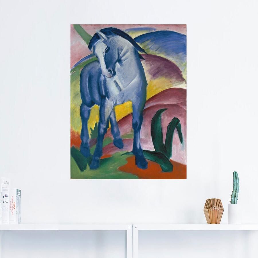 Artland Artprint Blauw paard I. 1911. als artprint van aluminium artprint voor buiten artprint op linnen poster muursticker