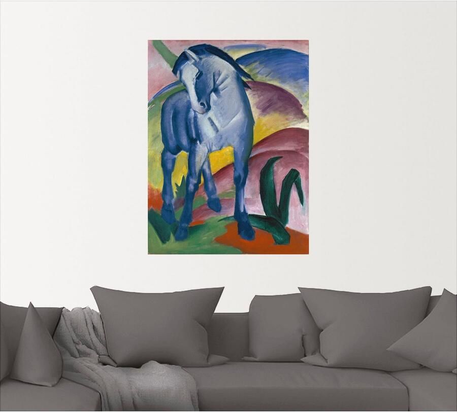 Artland Artprint Blauw paard I. 1911. als artprint van aluminium artprint voor buiten artprint op linnen poster muursticker - Foto 4