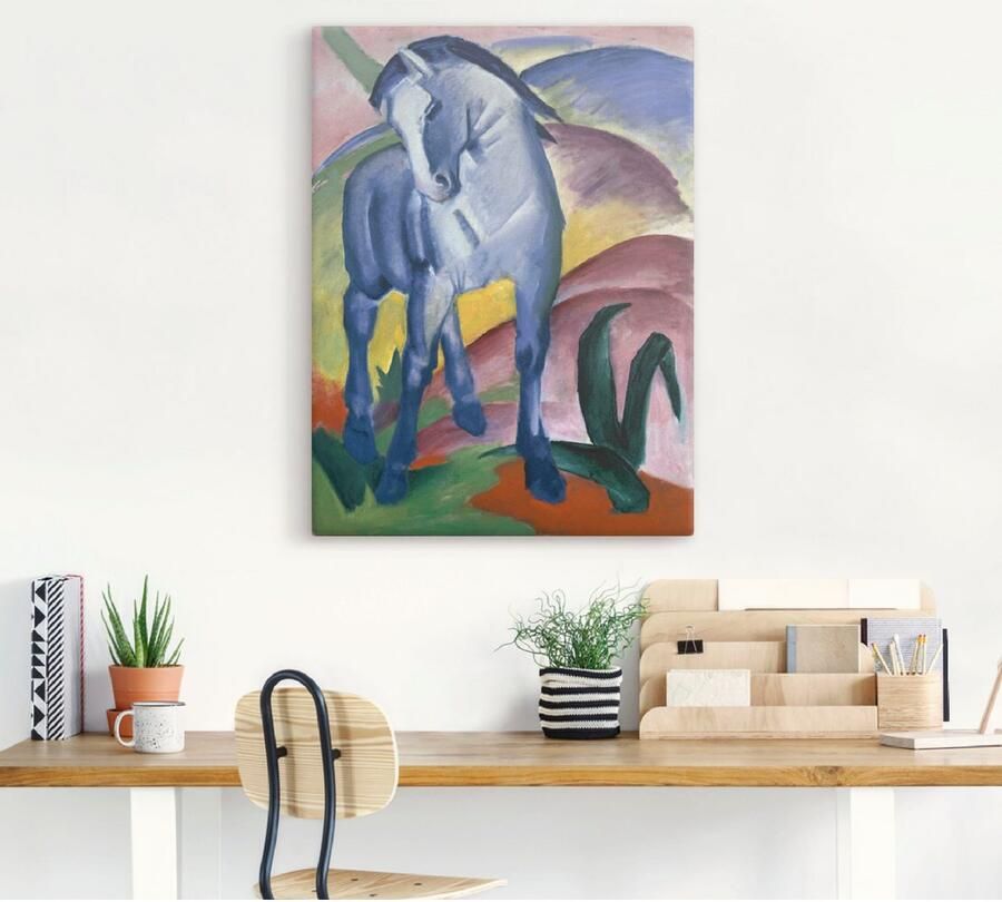 Artland Artprint Blauw paard I. 1911. als artprint van aluminium artprint voor buiten artprint op linnen poster muursticker - Foto 4