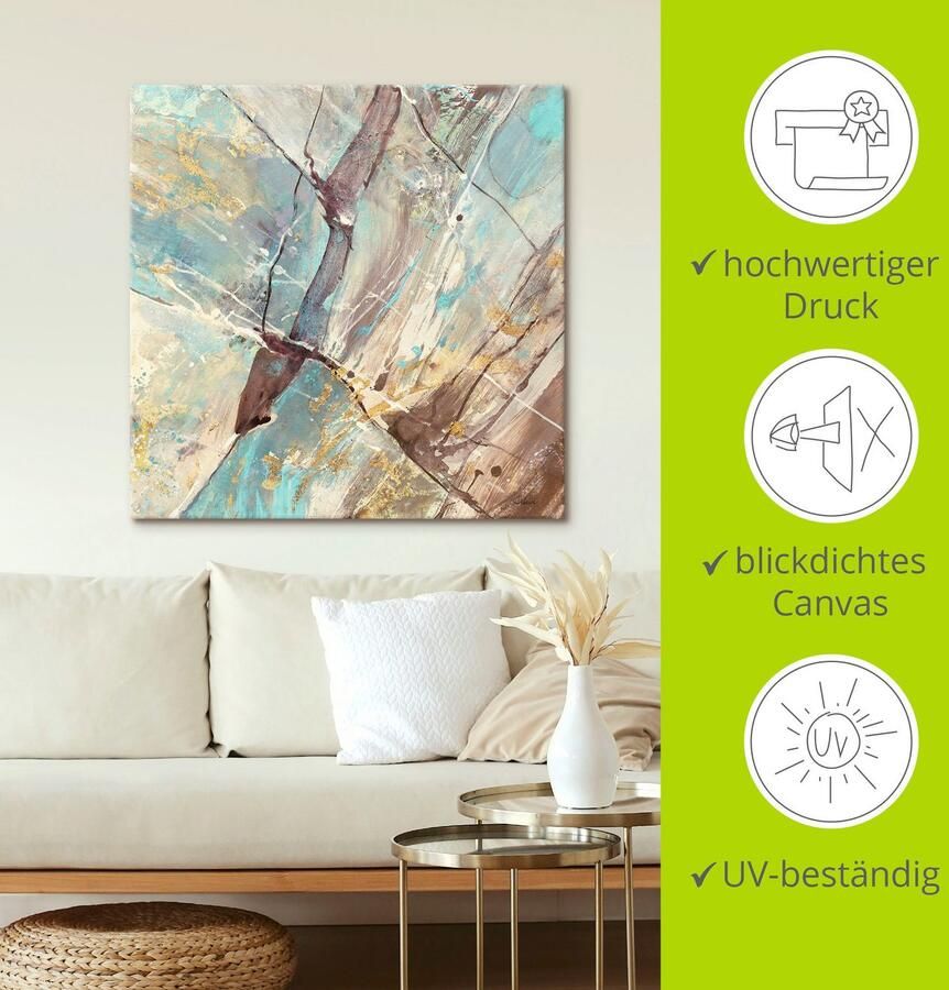 Artland Artprint Blauw water II als artprint op linnen poster in verschillende formaten maten - Foto 3