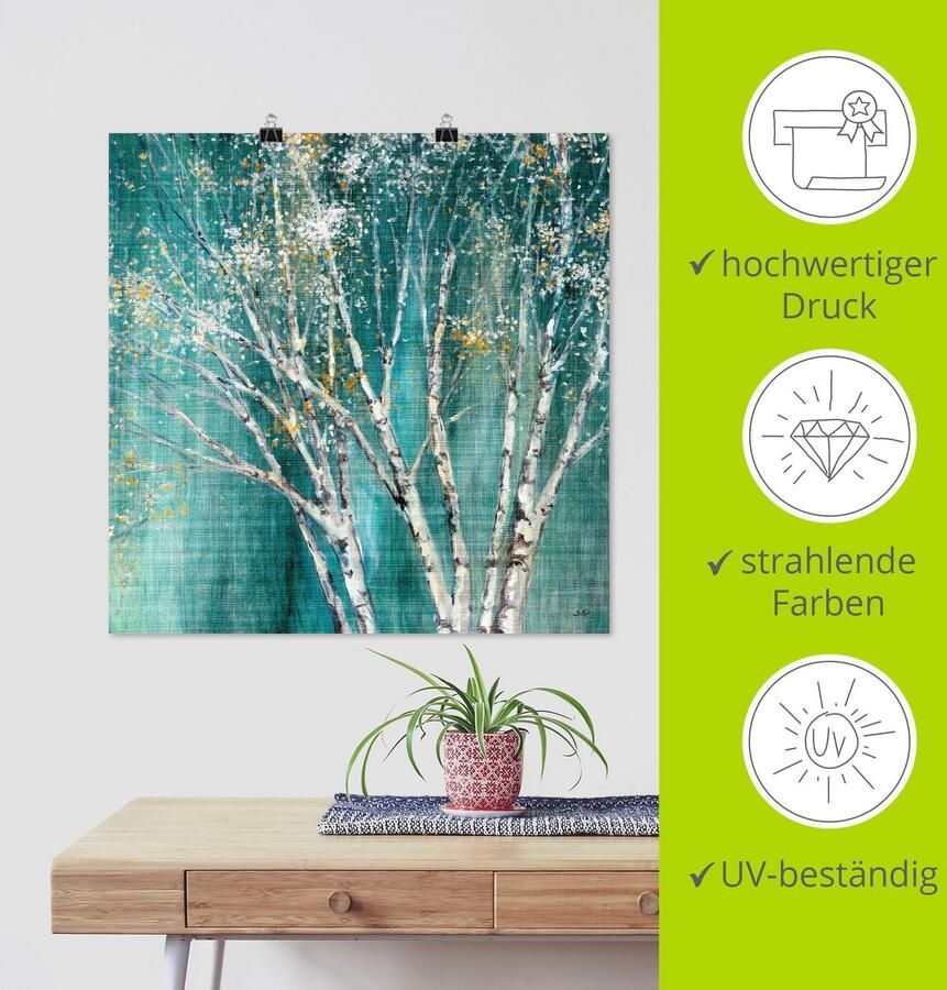 Artland Artprint Blauwe berk als artprint op linnen poster muursticker in verschillende maten - Foto 3