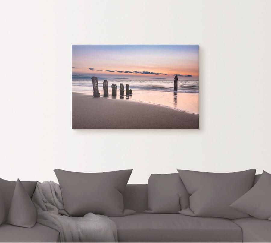 Artland Artprint Blik op de kust van de Oostzee als artprint van aluminium artprint op linnen muursticker verschillende maten - Foto 4