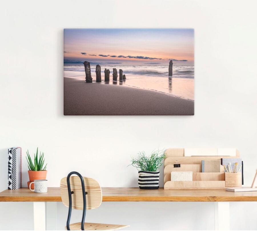 Artland Artprint Blik op de kust van de Oostzee als artprint van aluminium artprint op linnen muursticker verschillende maten - Foto 3